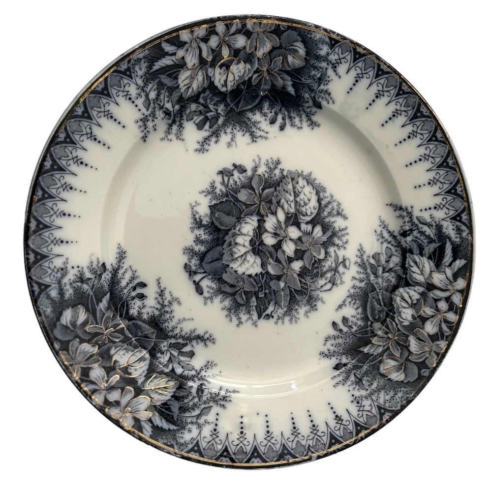 Flow Blue Violette K&G Luneville France Plates (set of 4)